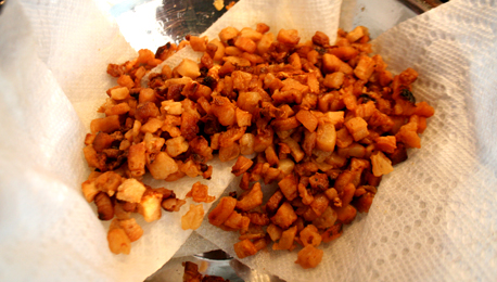 Pork Cracklings, fresh from the fryer