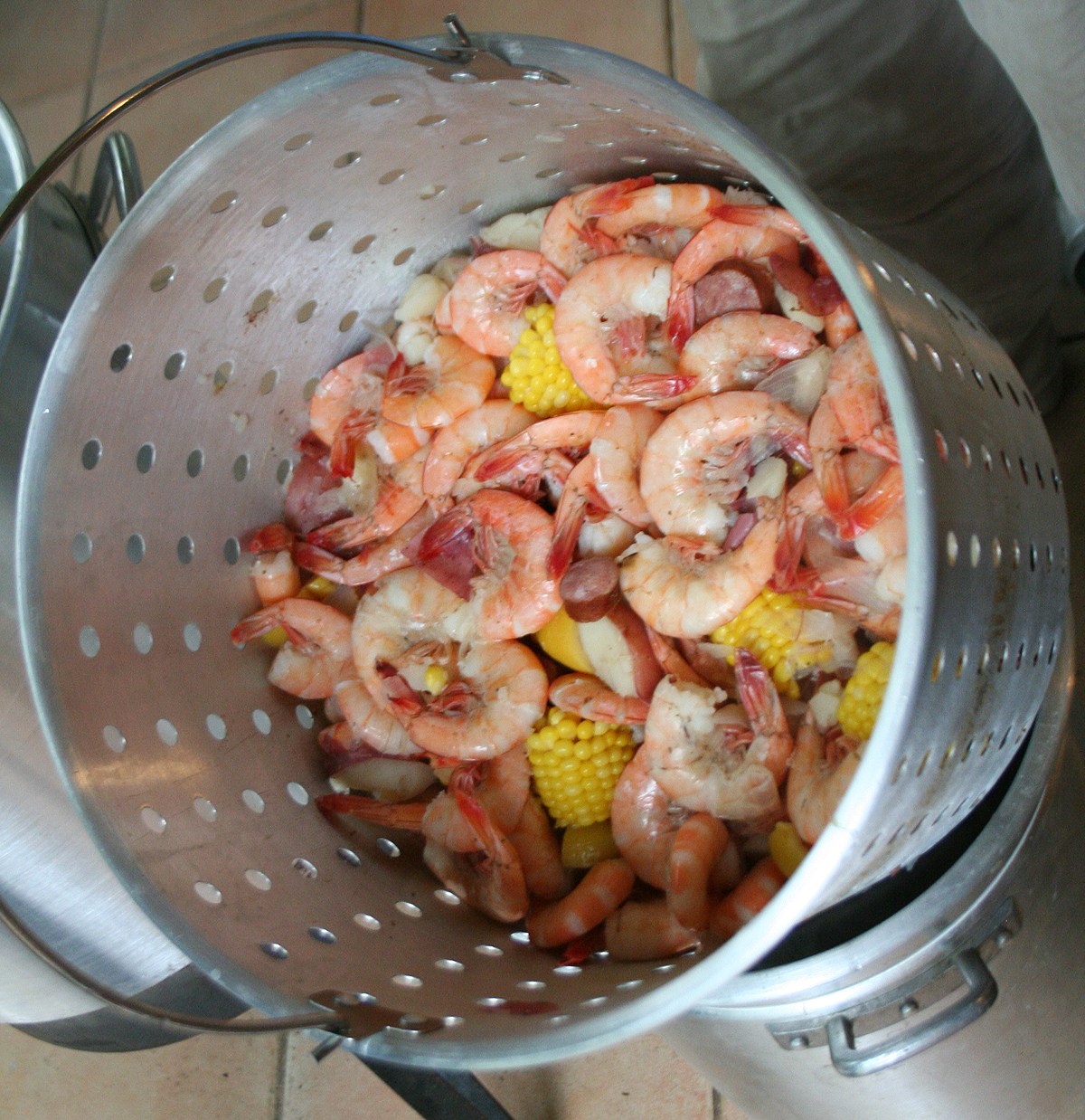Low Country Shrimp Boil, ready to serve