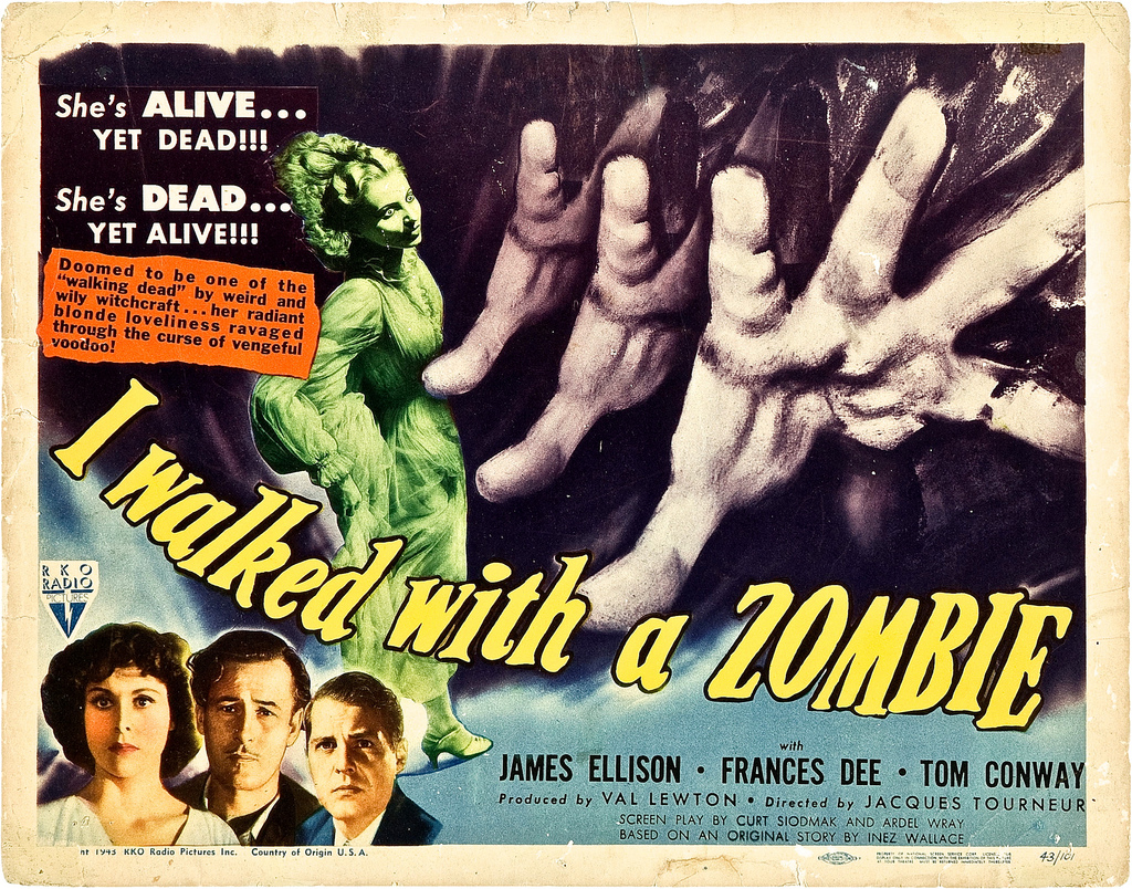 "I Walked with a Zombie" movie poster