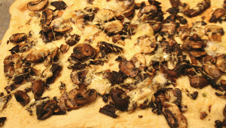 Mushroom Brie Pizza with White Truffle OIl