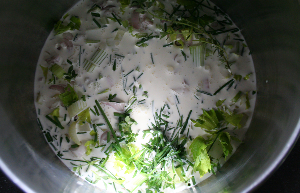 Making the Celery Cream
