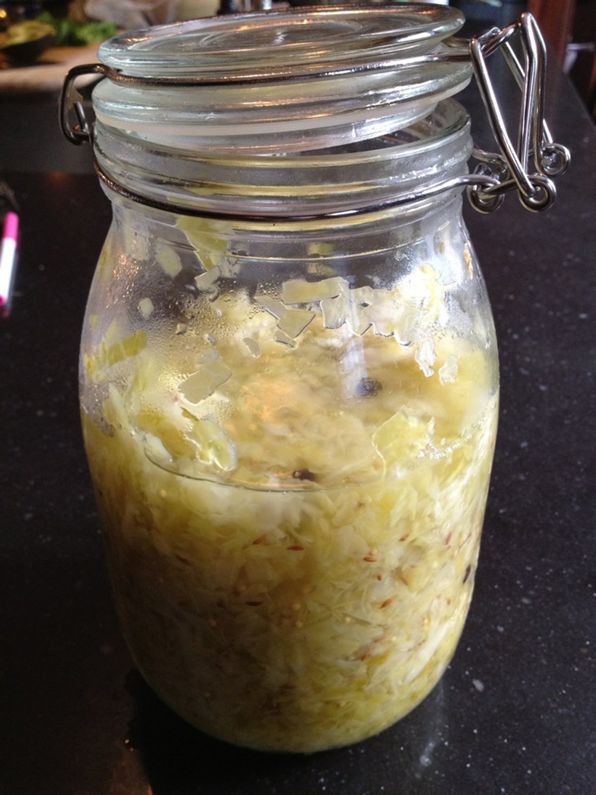 Finished homemade sauerkraut