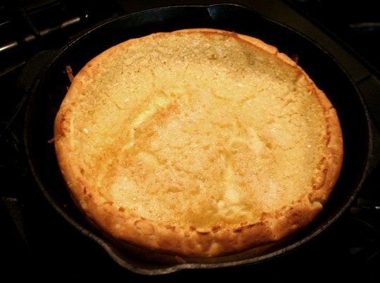 Dutch Baby Pancake, out of oven