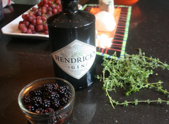 Hendricks Gin, Blackberries & Thyme