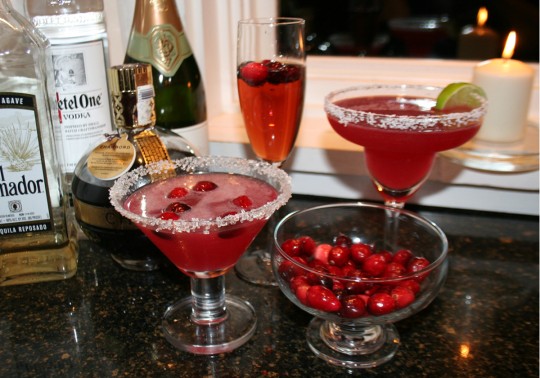 Cocktails with cranberries