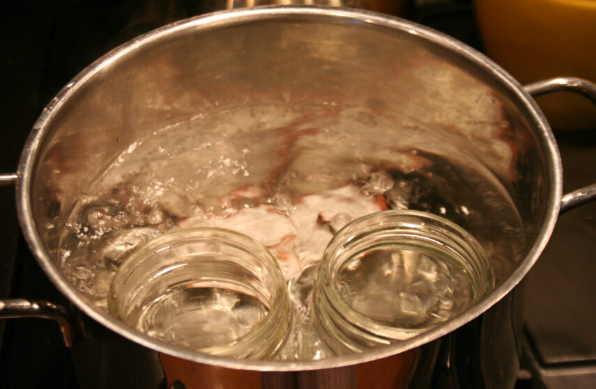 You have to sterilize your canning jars before filling them.